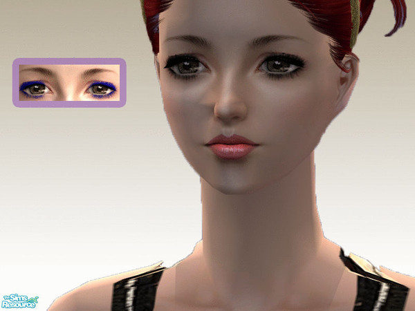 Sims 2 — Full Styles Mascara - Blue Long by TSR Archive — For the fans