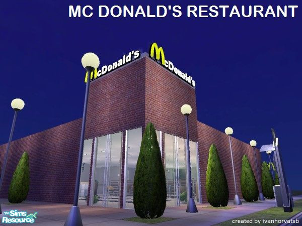 Sims 2 — MC DONALD\'S RESTAURANT by ivanhorvatsb — MC DONALD\'S RESTAURANT (Complete it furnishing and decorating)