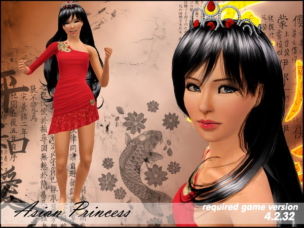 Sims 3 — Asian Princess by steadyaccess — ***********Not included************ earrings 19 by liana-->