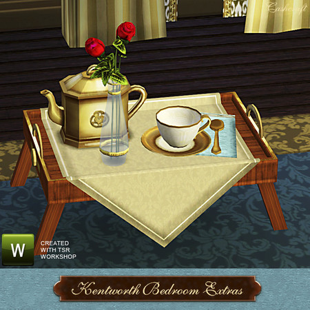 Sims 3 — Kentworth Breakfast Bed Tray by Cashcraft — This is a hand-crafted classic breakfast in bed tray with 1-slot.