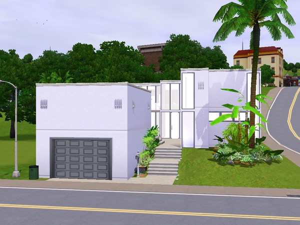 Sims 3 — Tropical Dream by cooney — A lush tropical modern with central court yard and pool. Detached garage, with guest