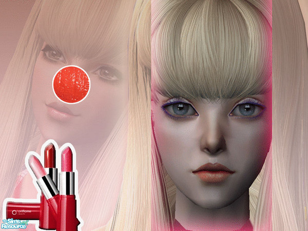 Sims 2 — Softely Touched Lipstick - Orange kiss by TSR Archive — I hope you love it!