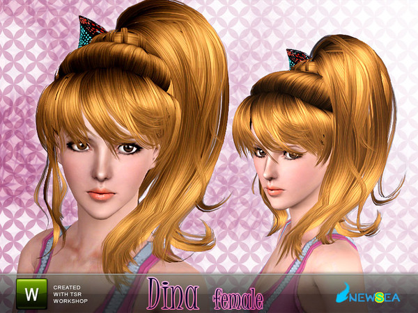Sims 3 — Newsea Dina Female  Hairstyle by newsea — This hairstyle is for female. Works for teen, young adult, adult and