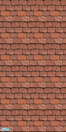 Sims 2 — Brick Red Pavers  by katalina — Red pavers for the wall. Enjoy!