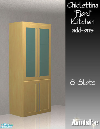 Sims 2 — Chiclettina Fjord Kitchen Uppercabinet Loft 10 by Mutske — New Mesh with 8 slots.