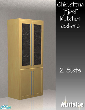 Sims 2 — Chiclettina Fjord Kitchen Uppercabinet Loft 11 by Mutske — New Mesh with 2 slots.