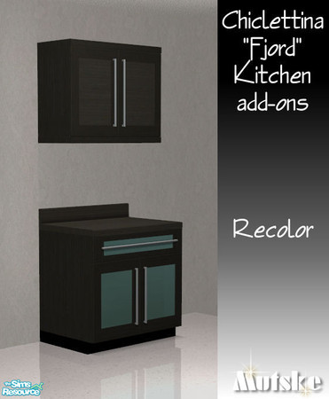 Sims 2 — Chiclettina Fjord Kitchen Uppercabinet Loft Recolor 02 by Mutske — Countertop and counterfinish recolor.
