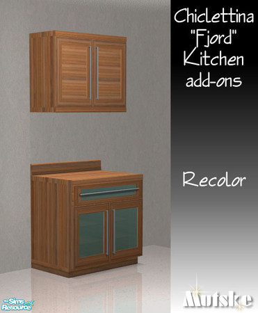 Sims 2 — Chiclettina Fjord Kitchen Uppercabinet Loft Recolor 01 by Mutske — Countertop and counterfinish recolor.