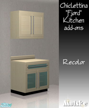 Sims 2 — Chiclettina Fjord Kitchen Uppercabinet Loft Recolor 04 by Mutske — Countertop and counterfinish recolor.
