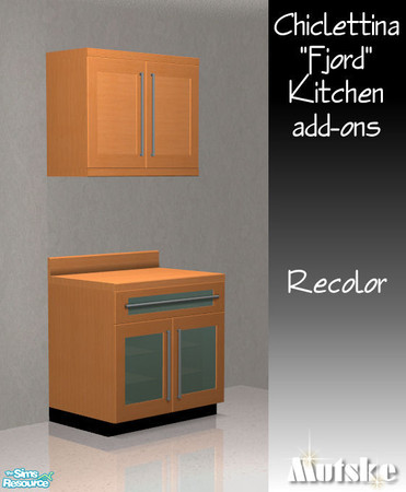 Sims 2 — Chiclettina Fjord Kitchen Uppercabinet Loft Recolor 08 by Mutske — Countertop and counterfinish recolor.