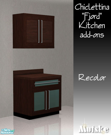 Sims 2 — Chiclettina Fjord Kitchen Uppercabinet Loft Recolor 03 by Mutske — Countertop and counterfinish recolor.