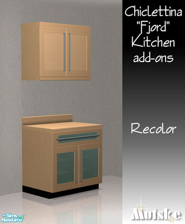 Sims 2 — Chiclettina Fjord Kitchen Uppercabinet Loft Recolor 06 by Mutske — Countertop and counterfinish recolor.