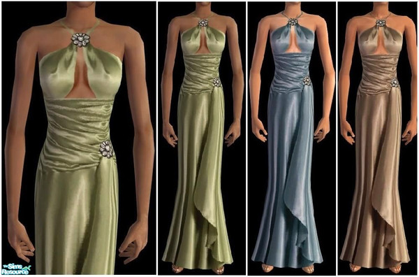 Sims 2 — JPtfformal2 by juttaponath — Silk dress with diamond for teens. No mesh or expansion pack required.