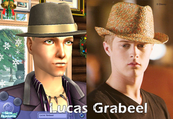 Sims 2 — Lucas Grabeel by FrozenStarRo — Star of High School Musical. You\'ll need Apartment Life for the hairstyle/hat