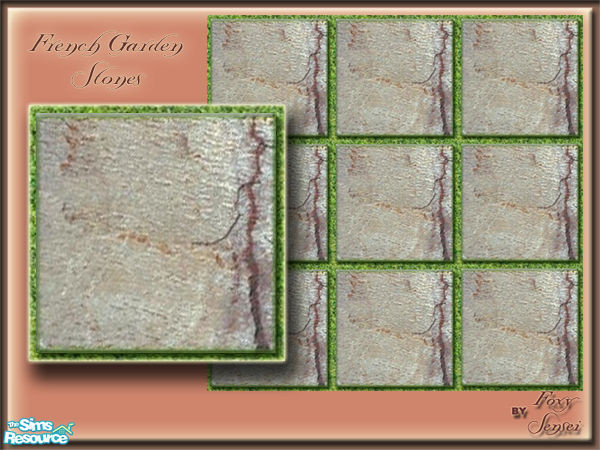 Sims 2 — French Garden Stones - Floor Files by foxysensei — Very quaint stepping stones for courtyards, or front