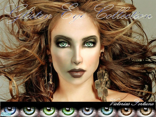 Sims 2 — VF Glisten Eye Collection by fortunecookie1 — Available in 8 colors. These eyes glisten like no other, let your