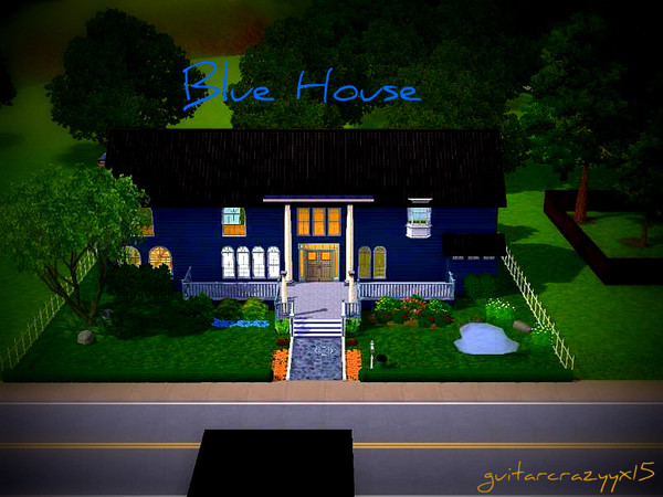 Sims 3 — Blue House by guitarcrazyyx15 — 3 bedrooms, 2 bathrooms