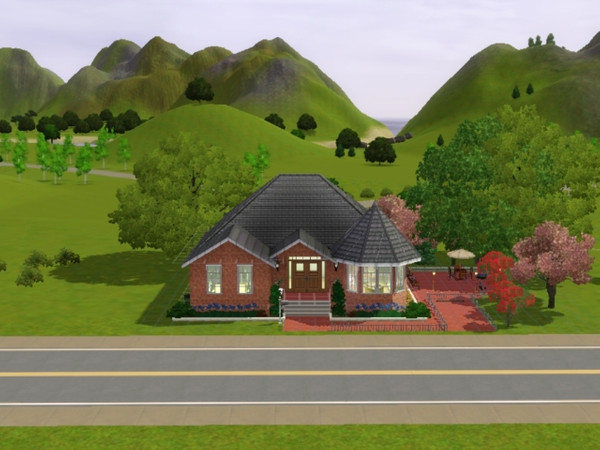 Sims 3 — A Brick Beauty by DO5NBR — A little bit romantic brick house for a Sim-family with one child. It has 2 bedrooms