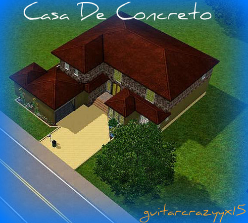 Sims 3 — Casa de Concreto by guitarcrazyyx15 — 3 bedrooms, 3 bathrooms