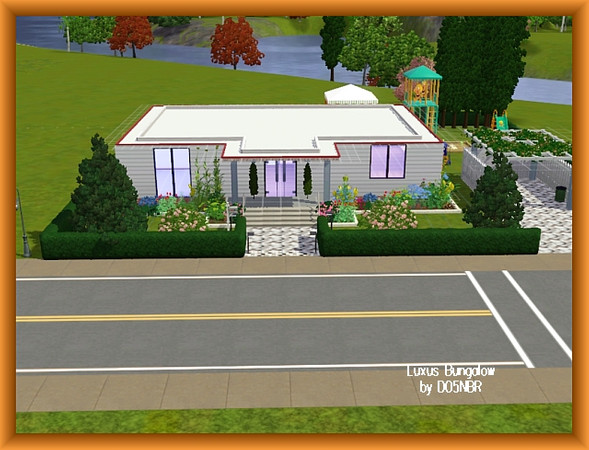 Sims 3 — Luxus Bungalow by DO5NBR — This home is for a sim family with one or two children. The spacious hall leads the