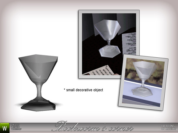 Sims 3 — Bookworm's Corner - Glass 01 by katelys — New decorative object.