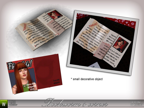 Sims 3 — Bookworm's Corner - Magazine 01 by katelys — New decorative object.