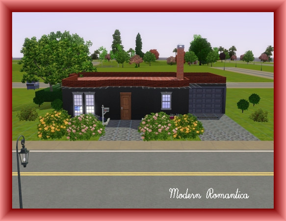 Sims 3 — Modern Romantica by DO5NBR — This little house has 2 bedrooms and one bathroom. In the backyard there is a