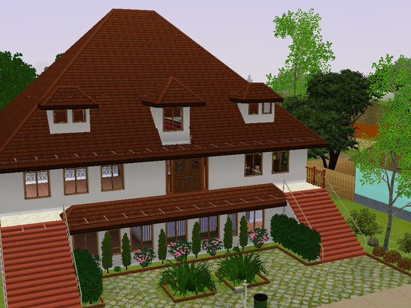 Sims 3 — Double Luxe by annagxd — Luxurious house with 2 floors. Includes 2 toilts, 4/5 bedrooms, living room and
