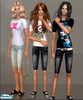Sims 2 — Skate set by MESANA — A set with 3 skate-styled outfits.