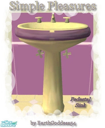 Sims 2 — Simple Pleasures Bath - Pedestal Sink by EarthGoddess54 — Made to match the Simple Pleasures bathroom. Enjoy!