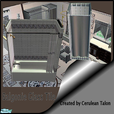 Sims 2 — Balgonie Glass Tile Completer by Cerulean Talon — Extravagantly elegant medallions made of sturdy Balgonie glass