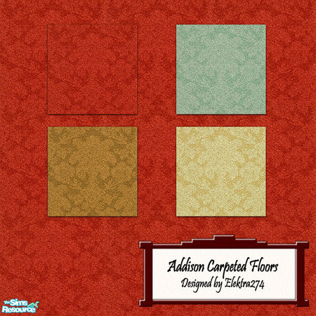 Sims 2 — Addison Carpeted Floors by elektra274 — A set of 4 carpeted floors designed to coordinate with my "Addison