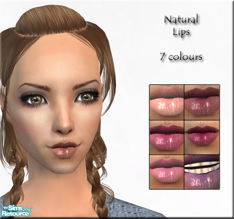 Sims 2 — Natural Lipstick Set by Sophel21 — Color Fascination - Comfort Obsession - 7 Colors