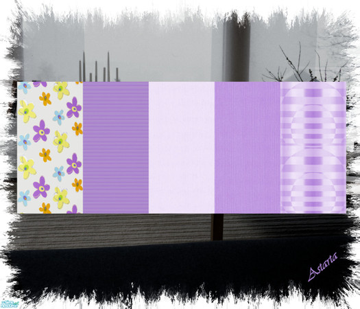 Sims 2 — Purpel by Astarta — Purpel walls for any teen girl to enjoy.