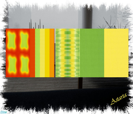 Sims 2 — Crazy by Astarta — Mix and match odd wallpapers, to lighten up any grumpy sim. 