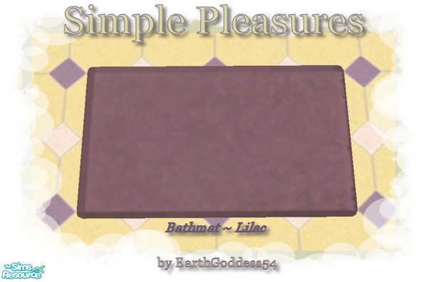 Sims 2 — Simple Pleasures Bath - Bathmat 1 by EarthGoddess54 — Made to match the Simple Pleasures Bathroom. Enjoy!