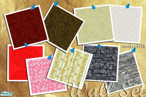 Sims 2 — Wall Set by monkey6758 — 9 walls