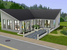Sims 3 — Modern House. by TheDramaLlama — 2 bedrooms, 1 bath There's a pond on the outside. Inside includes a living