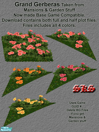 Sims 2 — BG Garden Flower Collection - Grand Gerberas by 71robert13 — These \"Grand Gerberas\" are actually