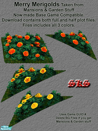 Sims 2 — BG Garden Flower Collection - Merry Merigolds by 71robert13 — These \"Merry Merigolds\" are actually