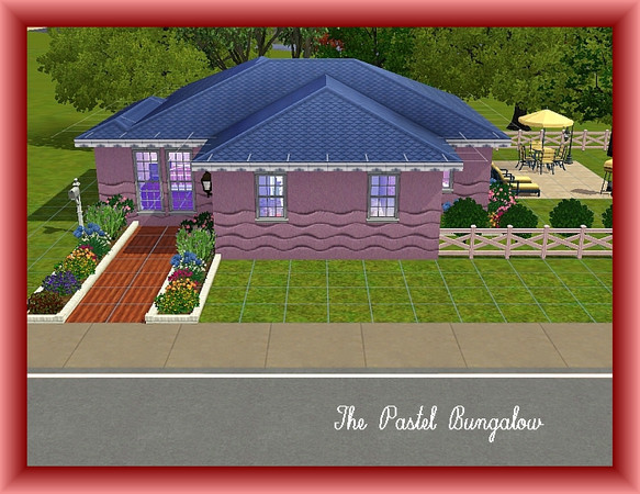 Sims 3 — The Pastel Bungalow by DO5NBR — Little house, designed in pastel colours with kitchen, livingroom, 2 bedrooms, a