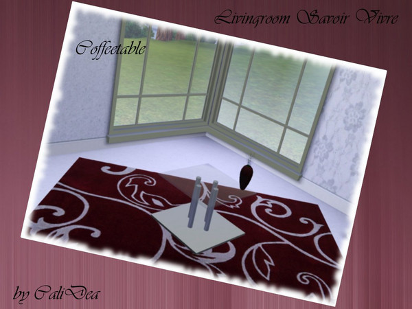 Sims 3 — Livingroomset Savoir Vivre Coffeetable by CaliDea — Livingroomset Savoir Vivre Coffeetable