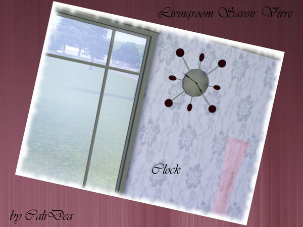 Sims 3 — Livingroomset Savoir Vivre Clock by CaliDea — Livingroomset Savoir Vivre Clock