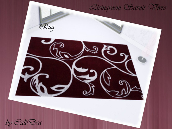 Sims 3 — Livingroomset Savoir Vivre Rug by CaliDea — Livingroomset Savoir Vivre Rug