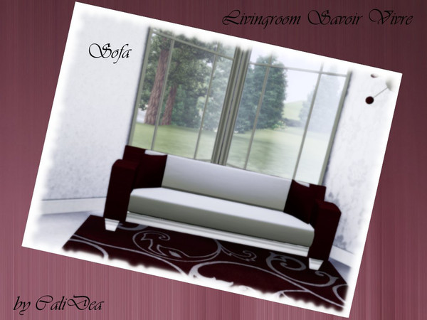 Sims 3 — Livingroomset Savoir Vivre Sofa by CaliDea — Livingroomset Savoir Vivre Sofa