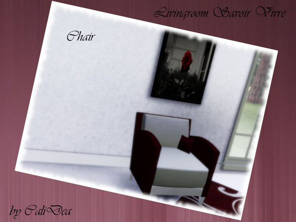 Sims 3 — Livingroomset Savoir Vivre Chair by CaliDea — Livingroomset Savoir Vivre Chair