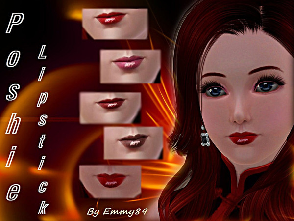 Sims 3 — Poshie Lipstick by Emmy89 by Emmy89 — Poshie Lipstick,my first makeup creation,hope you like it! Enjoy!