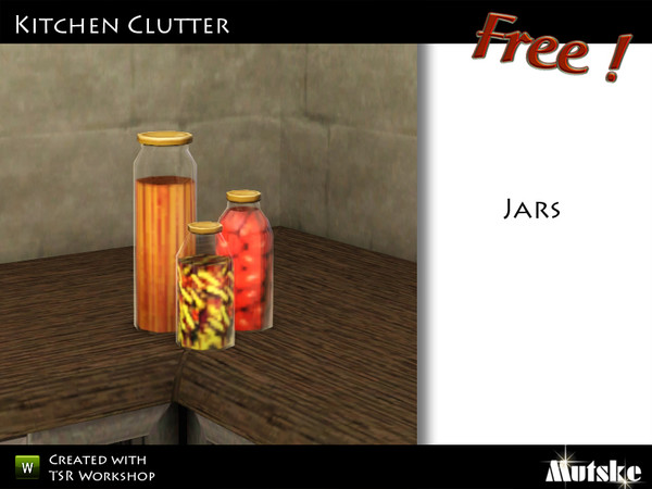 Sims 3 — Kitchen Supplies Jars by Mutske — Made by Mutske@TSR. TSRAA.