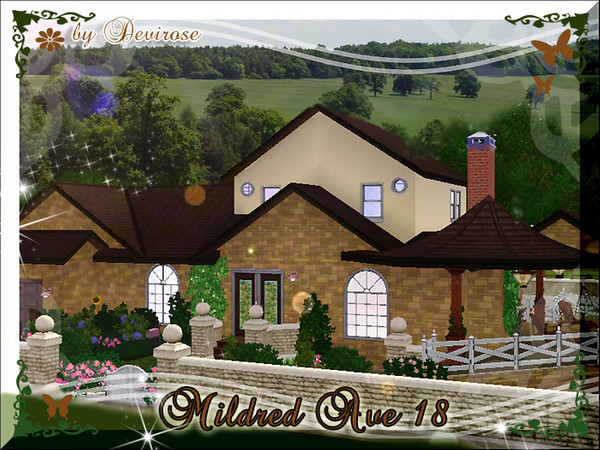 Sims 3 — Mildred Ave 18 by Devirose — English marvelous structure, elegant and sophisticated. Garage, swimming pool on
