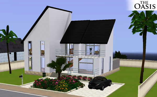 Sims 3 — The Oasis by GrayveeStains — Modest beachside home fit for small families.